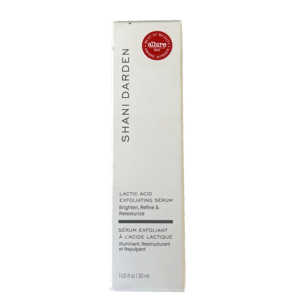 Shani Darden Lactic Acid AHA Exfoliating Serum Brighten Refine 1 Fl oz /30ml NEW